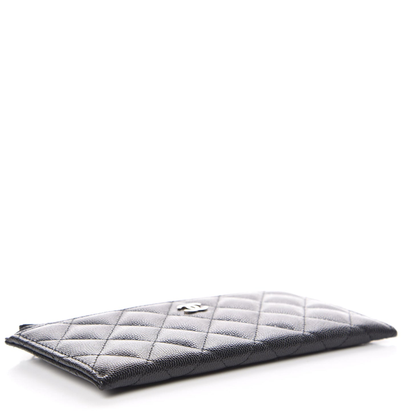 Caviar Quilted Classic Zip Pouch Black