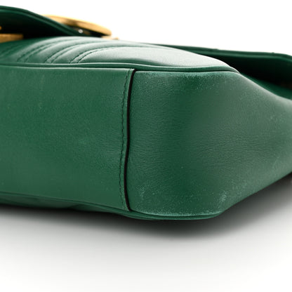 Gucci Calfskin Matelasse Medium GG Marmont Shoulder Bag Emerald Green 10 of 18