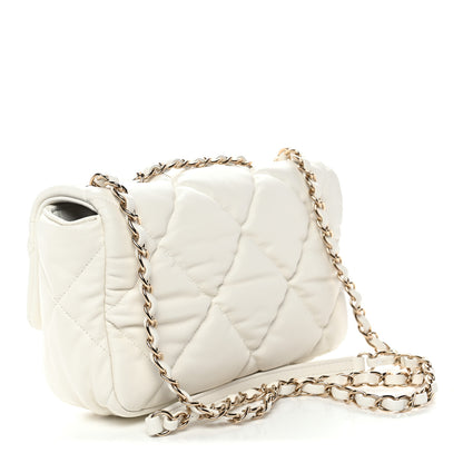 Chanel Calfskin Quilted Medium Bubbly Flap White 4 of 11