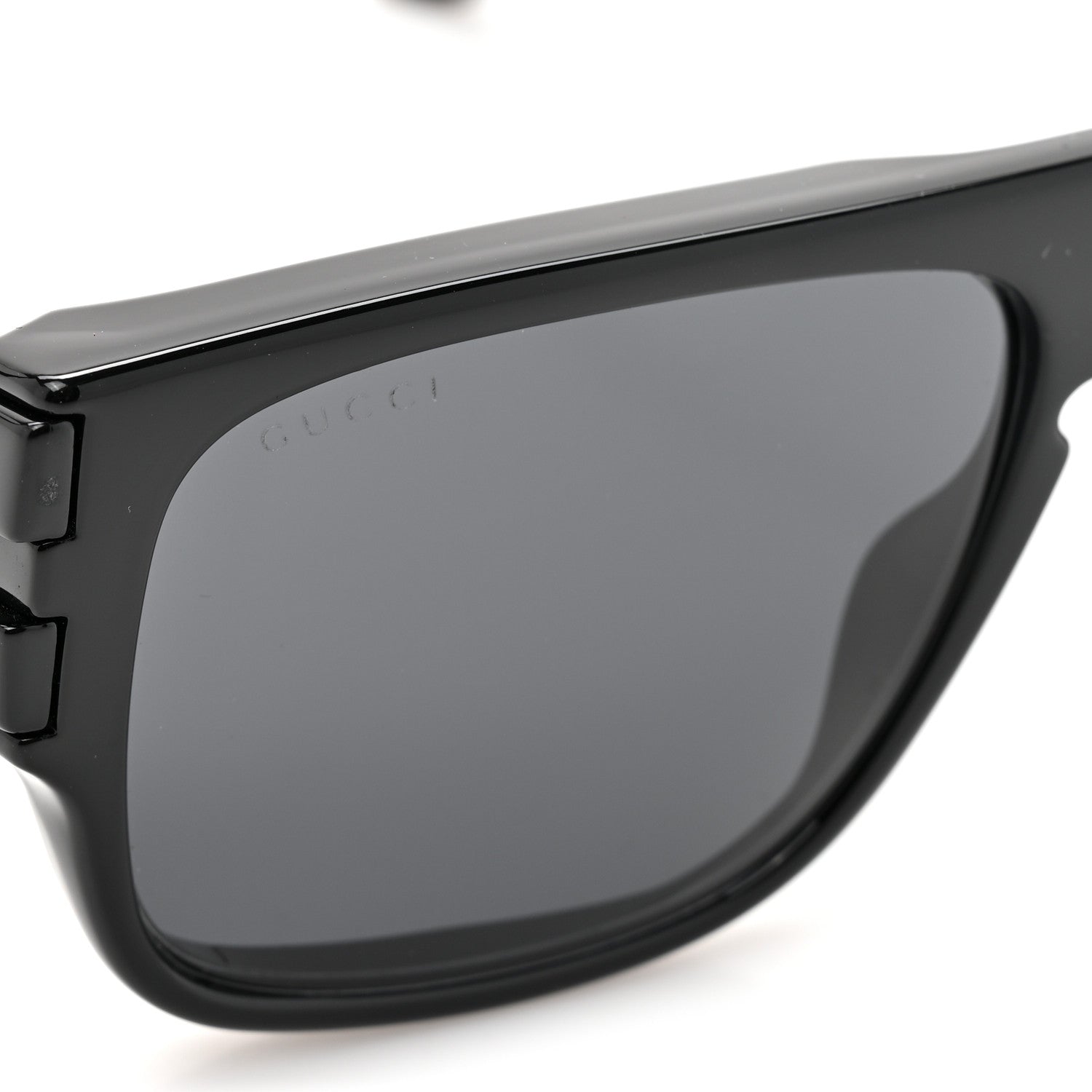 Gucci Acetate Rectangle Frame Web Sunglasses GG0664S Black 7 of 8