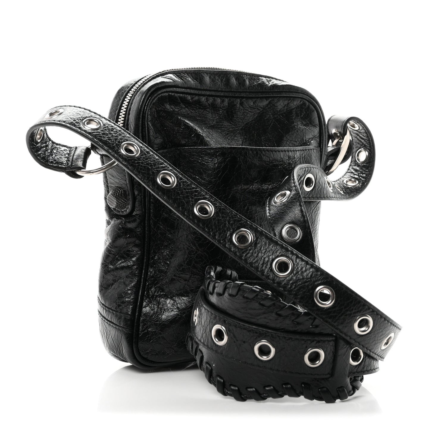 Agneau Arena Le Cagole Crossbody Bag Black