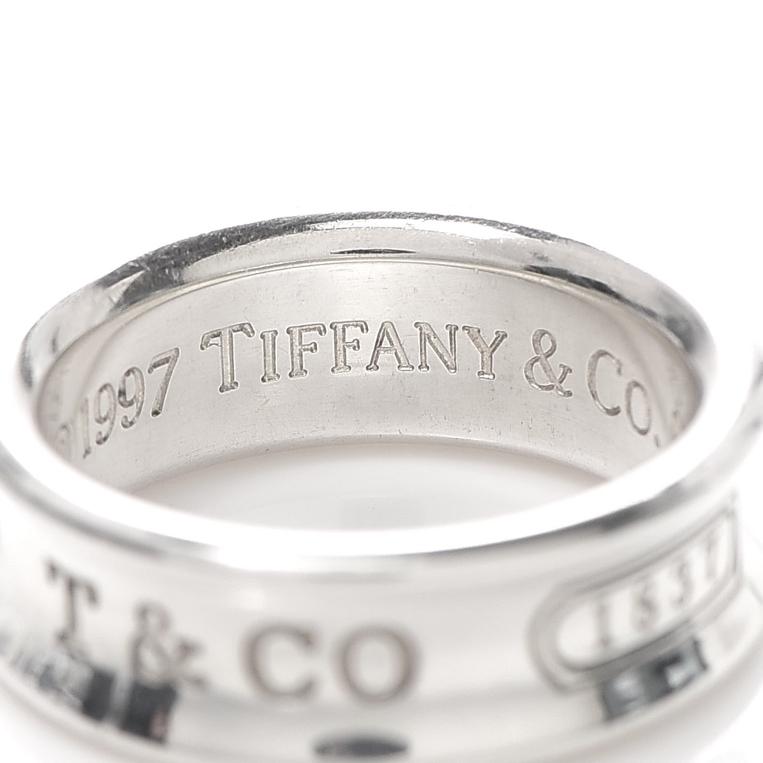 Tiffany Sterling Silver 1837 Band Ring 52 6 4 of 5