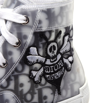 Christian Dior X SHAWN STUSSY Canvas Oblique Bee Mens B23 High Top Sneakers 41 White Black 10 of 15