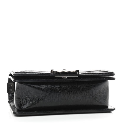 Chanel Caviar Chevron Quilted Small Boy Flap Black 4 of 9