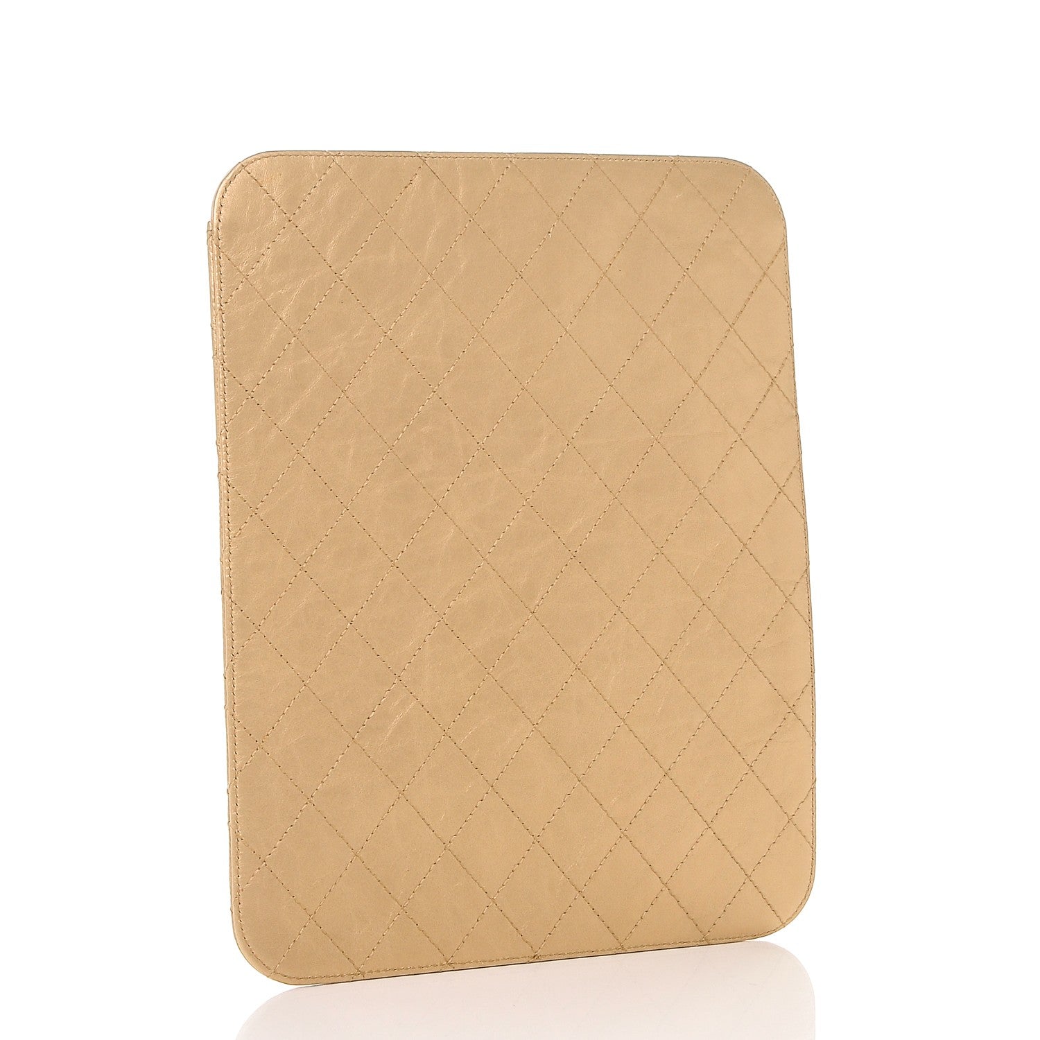 Chanel Metallic Calfskin Brilliant iPad Case Gold 3 of 8
