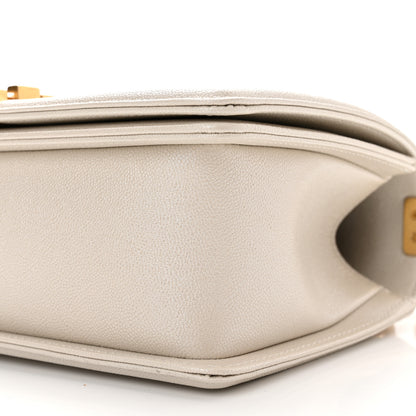 Chanel Iridescent Caviar Quilted Medium Boy Flap White 10 of 11