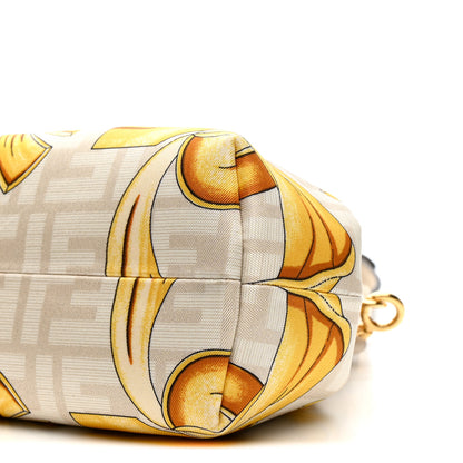 Fendi X VERSACE Silk Calfskin Fendace FF Baroque Print Medium Fendi First White Gold 11 of 11