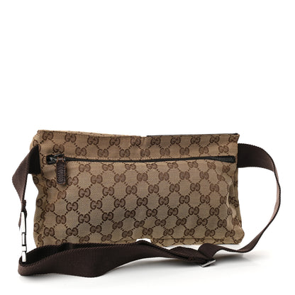 Gucci GG Monogram Double Pocket Belt Bag Dark Brown 3 of 9