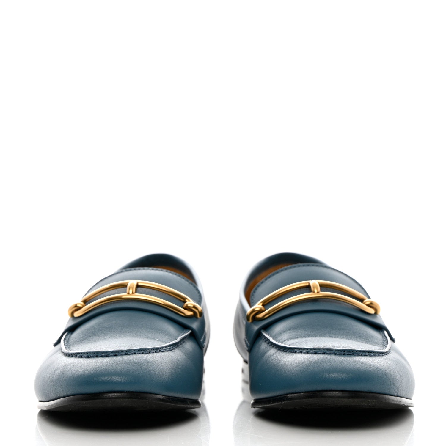 Hermes Calfskin Womens Colette Loafers 37 2 of 11