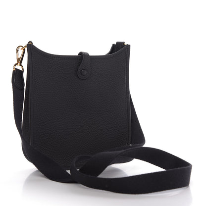 Hermes Taurillon Clemence Evelyne TPM Black 3 of 10