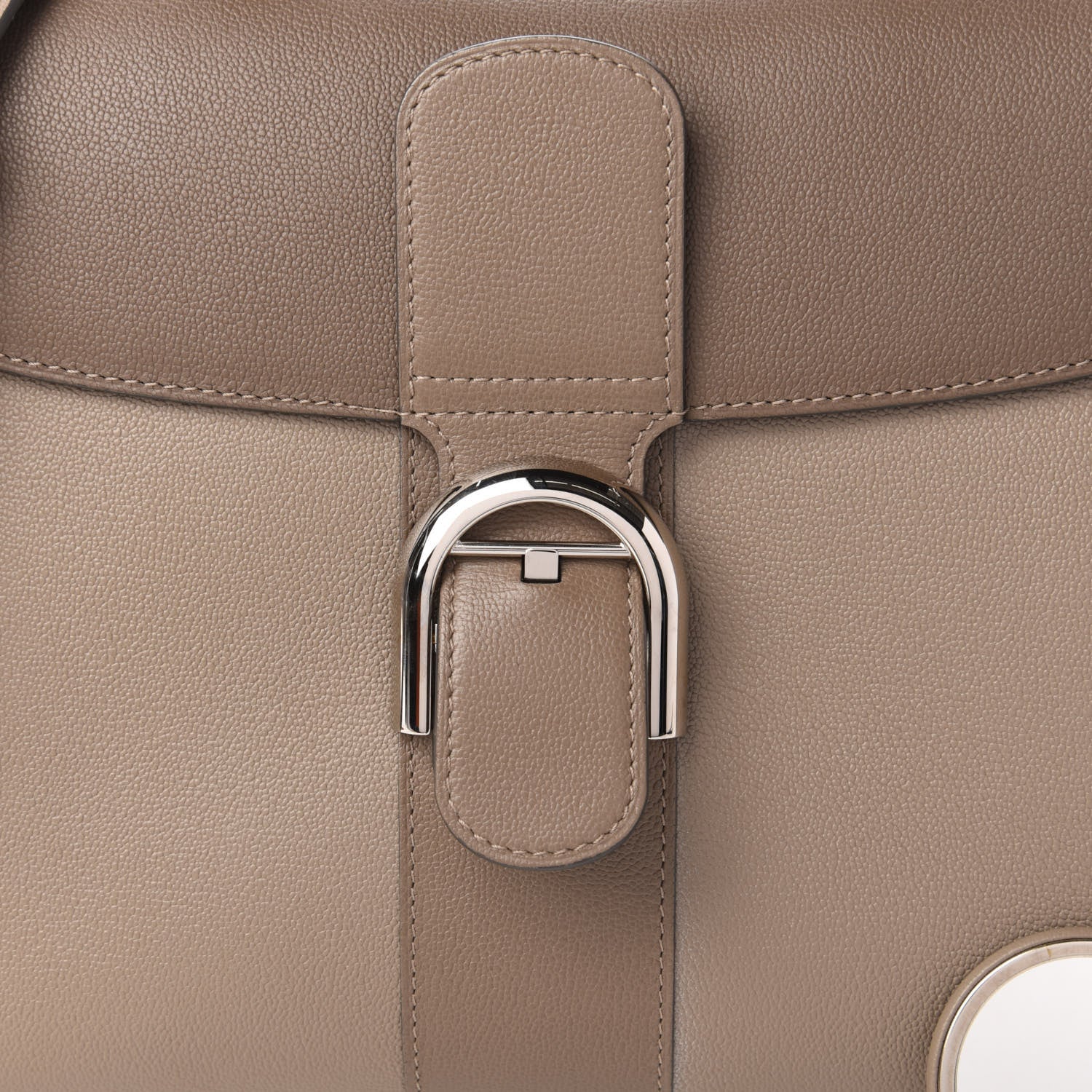 Delvaux Grained Calfskin MM Brillant Satchel Camaieux Tourterelle 10 of 10