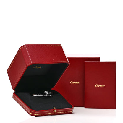 Cartier 18K White Gold Diamond Juste Un Clou Bracelet 17 5 of 5