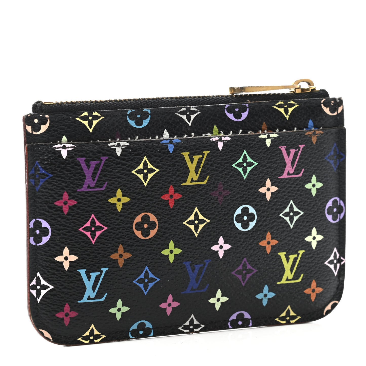 Monogram Multicolor Key Pouch Black Violet