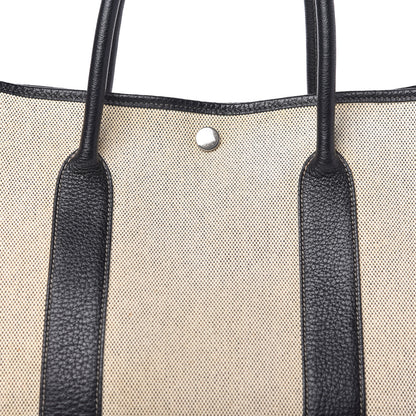 Hermes Buffle Skipper Toile Garden Party 36 MM Tote Black 10 of 10