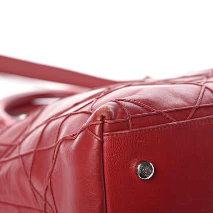 Christian Dior Lambskin Cannage Medium Granville Tote Red 14 of 22