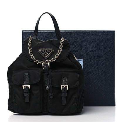 Prada Nylon Vela Mini Crossbody Backpack Black 12 of 13