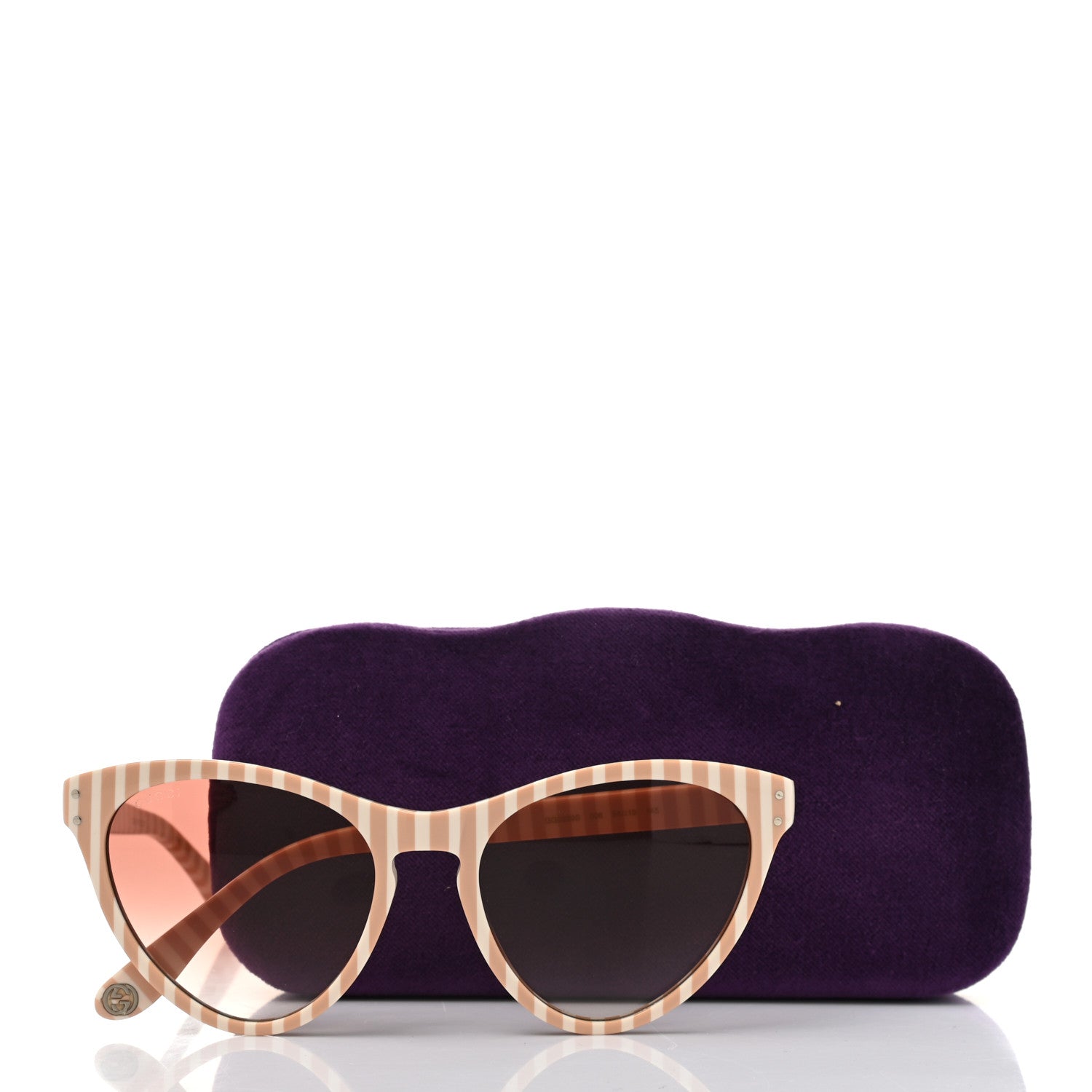 Gucci Cat Eye GG0569S Sunglasses White Pink 9 of 9