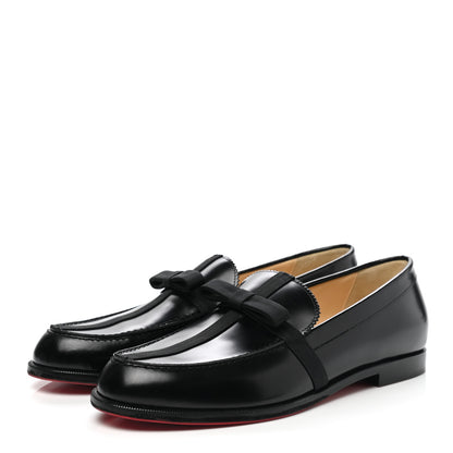 Christian Louboutin Calfskin Abrasivato Regalito Loafers 40.5 Black 3 of 10