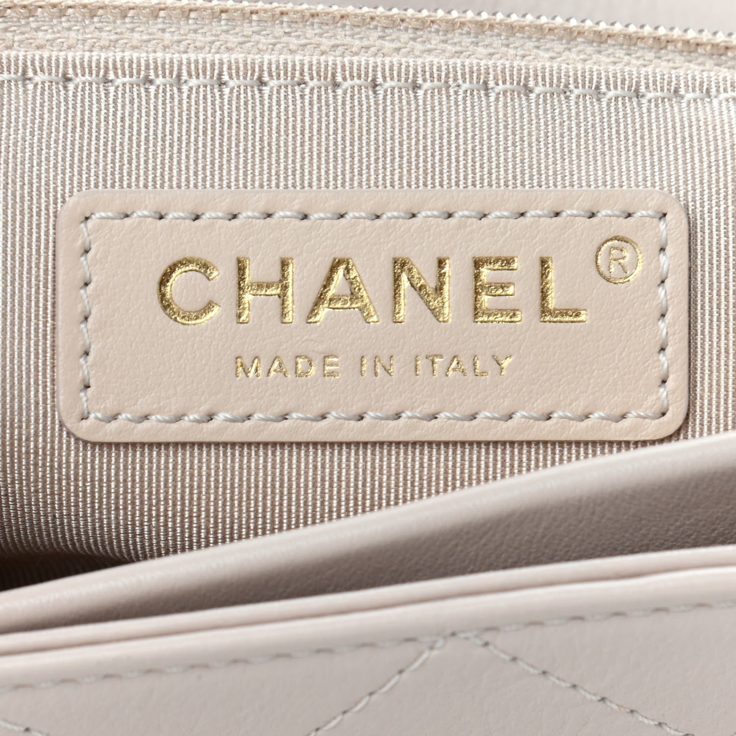 Chanel Calfskin Stitched Flap Light Beige 6 of 10
