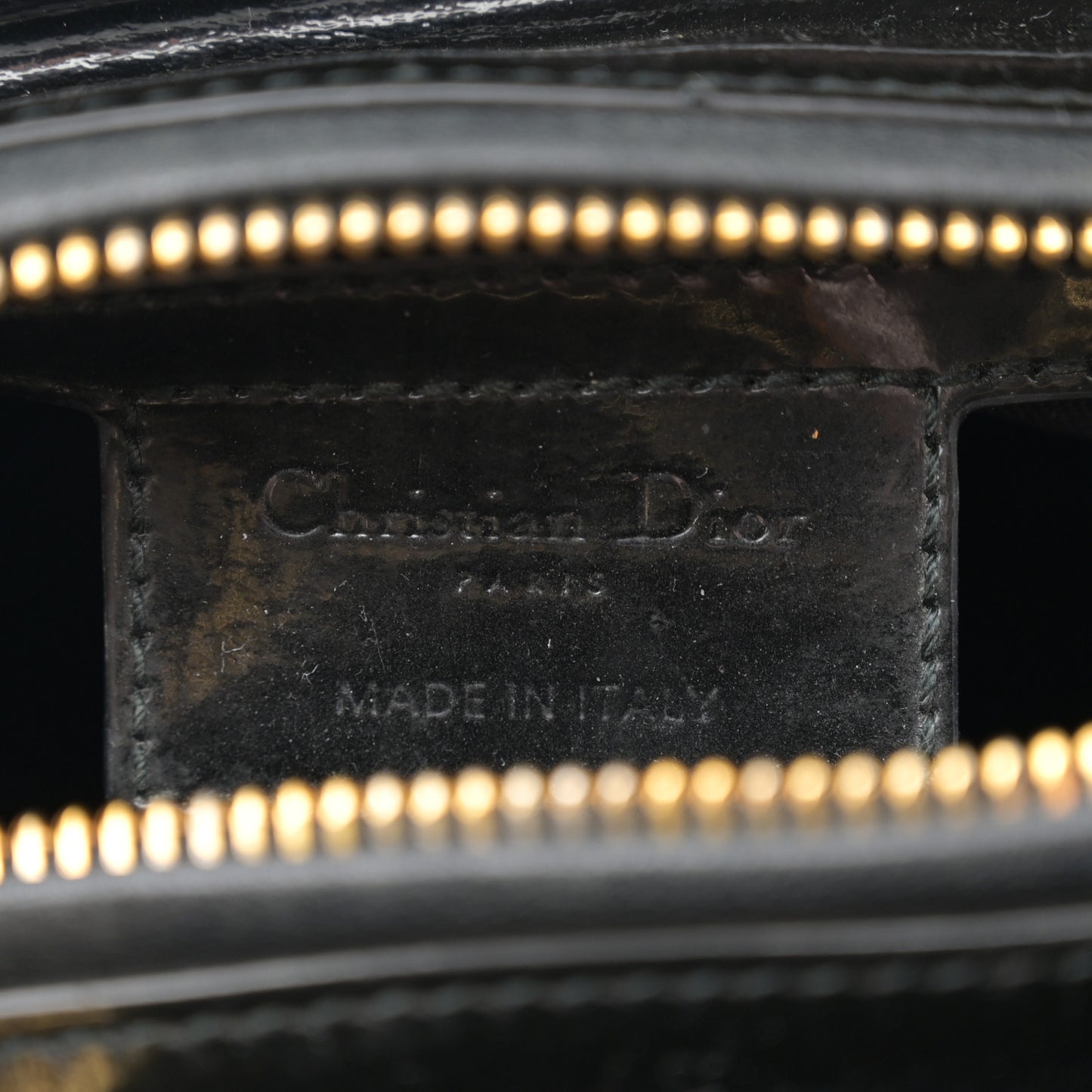 Patent Cannage Medium Lady Dior Black