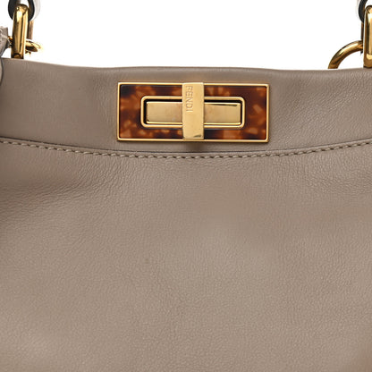 Fendi Vitello Seta Plexiglass Tortoise Medium Peekaboo Iconic Satchel Tortora 12 of 13