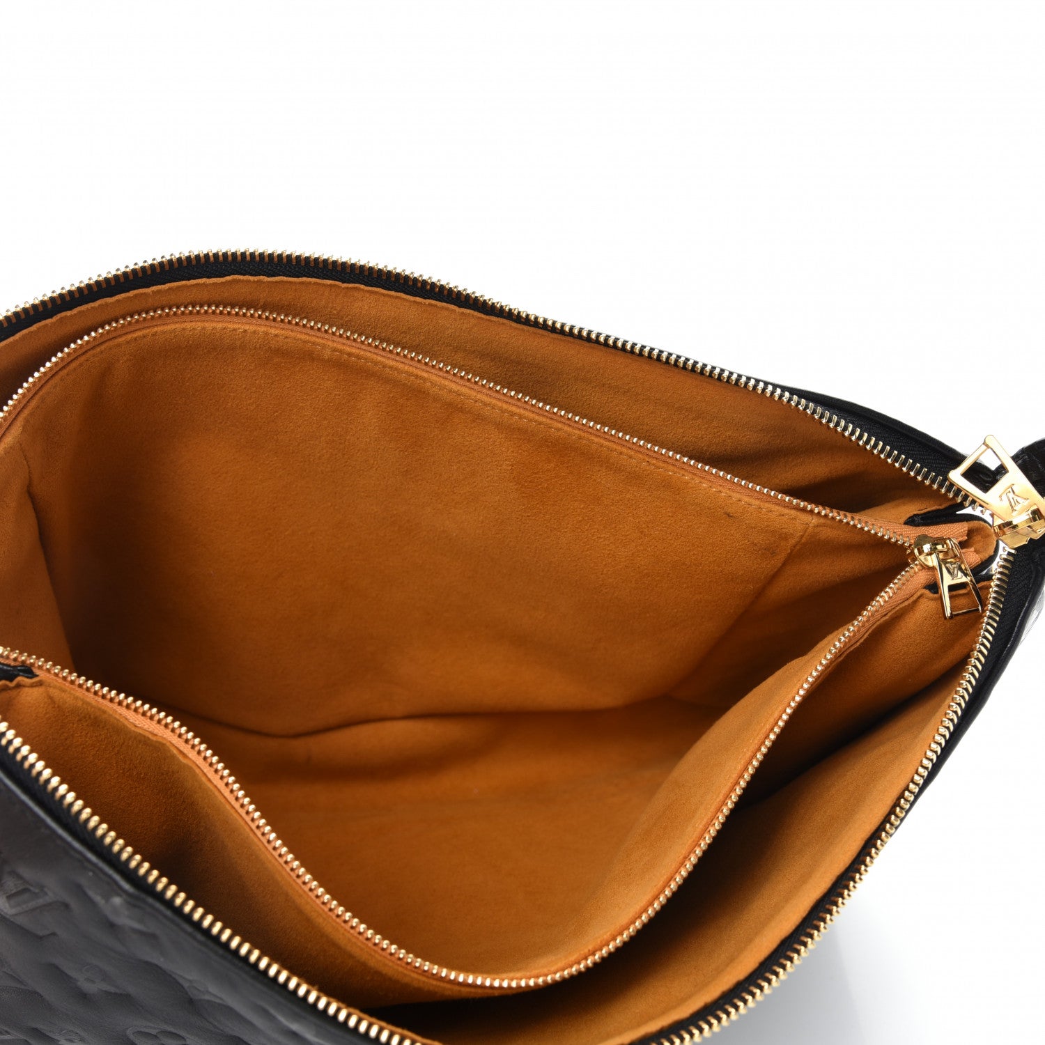Louis Vuitton Lambskin Embossed Monogram Coussin MM Black 5 of 12