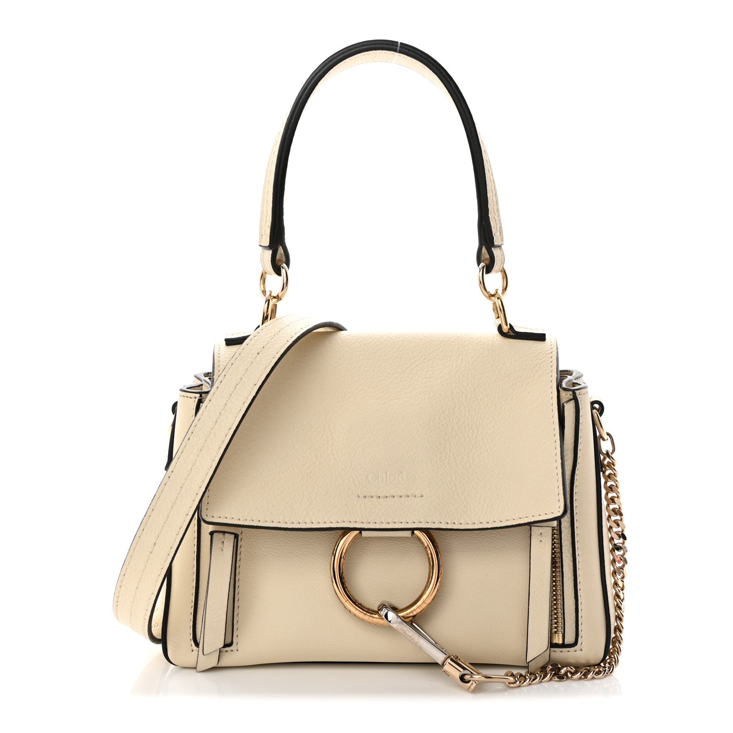 Chloe Calfskin Mini Faye Day Shoulder Bag Off White 1 of 13