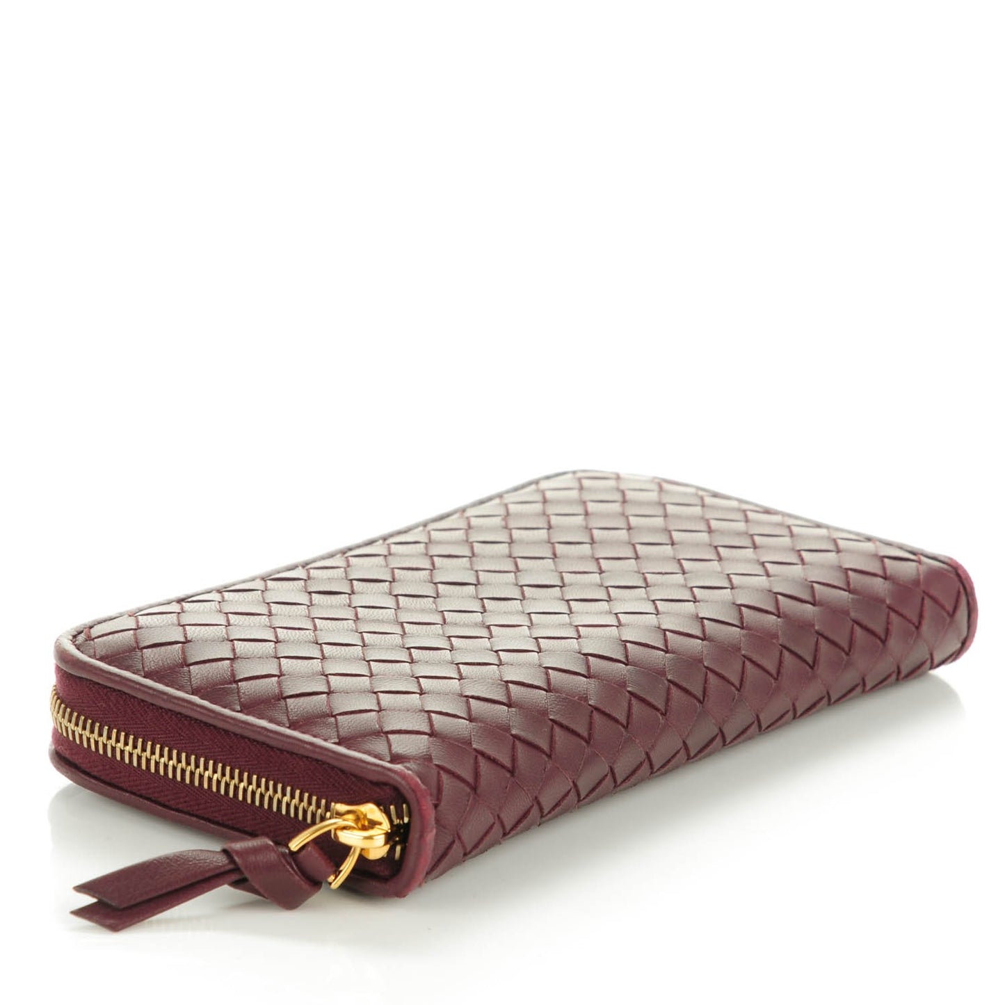 Nappa Intrecciato Zip Around Wallet Opera