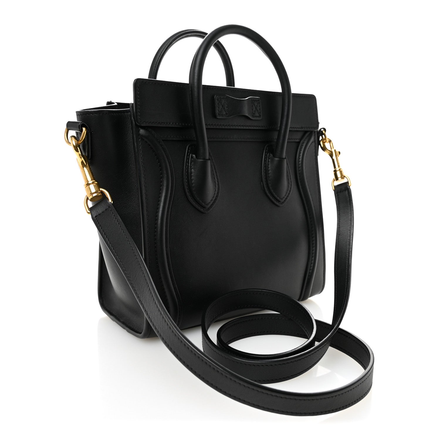 Celine Smooth Calfskin Nano Luggage Black 3 of 11