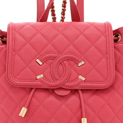 Chanel Caviar Quilted Small Filigree Backpack Pink 8 of 10