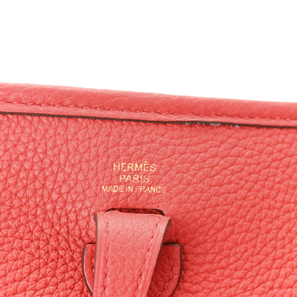 Hermes Taurillon Clemence Evelyne TPM Rouge De Coeur 6 of 10
