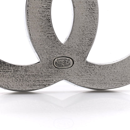 Chanel Enamel Crystal CC Brooch Black 4 of 5
