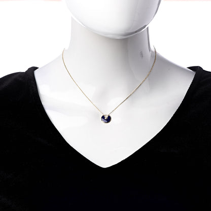 Cartier 18K Yellow Gold Diamond Lapis Lazuli XS Amulette de Pendant Necklace 2 of 6