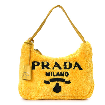 Prada Terry Cloth Mini Re-Edition 2000 Bag Giallo Black 1 of 10