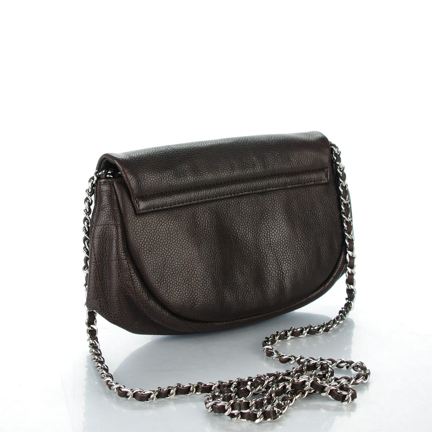 Caviar Half Moon Wallet On Chain WOC Dark Brown