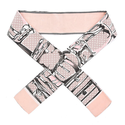 Louis Vuitton Silk Monogram Trunks Bandeau Rose Poudre 1 of 5