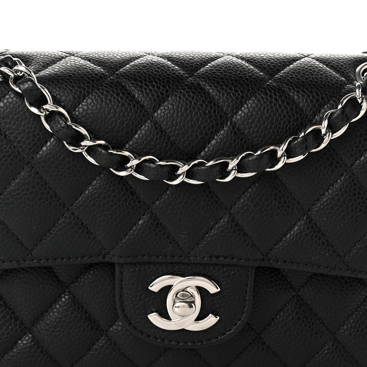 Chanel Caviar Quilted Small Double Flap Black 8 of 10