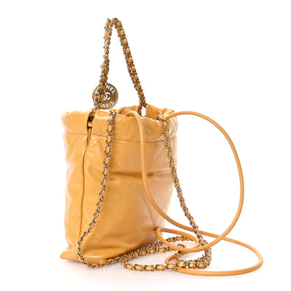 Chanel Shiny Calfskin Quilted Mini Chanel 22 Yellow 3 of 11