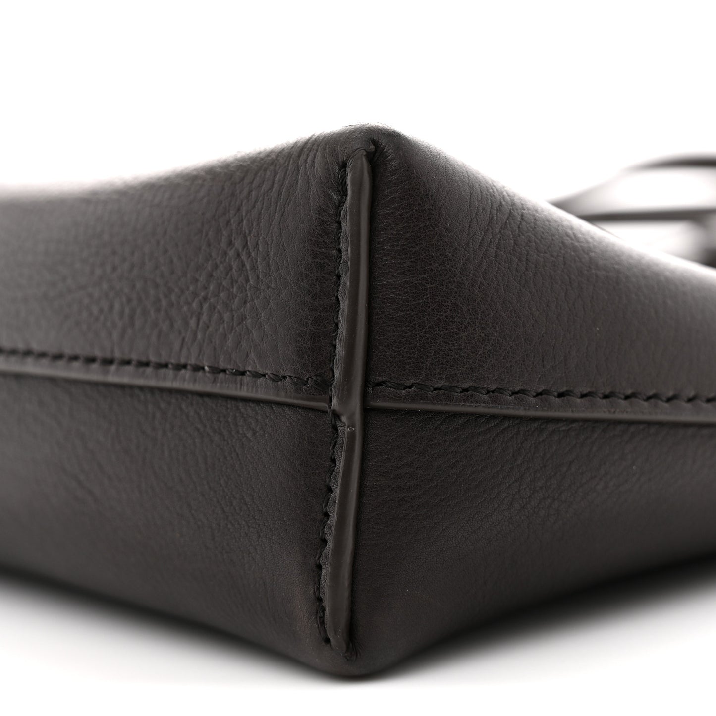 Grained Calfskin Rene Crossbody Dark Brown