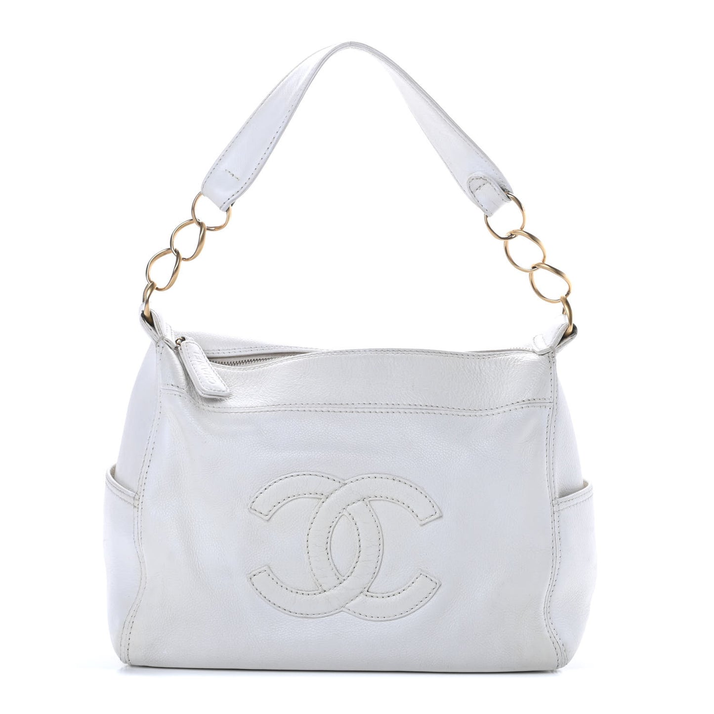 Calfskin CC Hobo White
