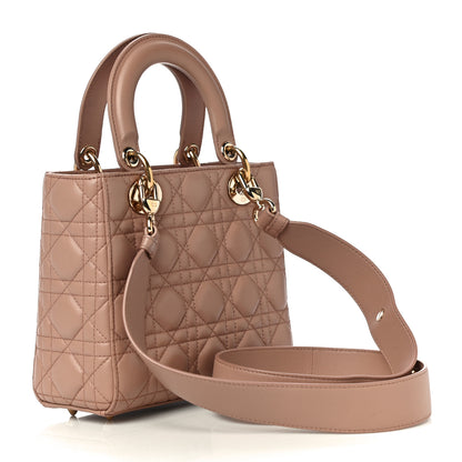 Christian Dior Lambskin Cannage Small Lady Dior Fard 2 of 12