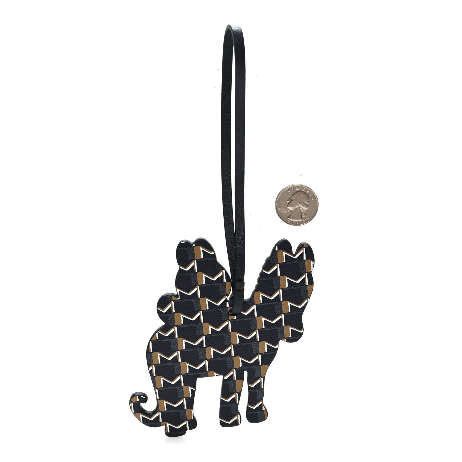 Moynat X KASING LUNG Calfskin Year Of The Horse Labubu Bag Charm Navy 2 of 4