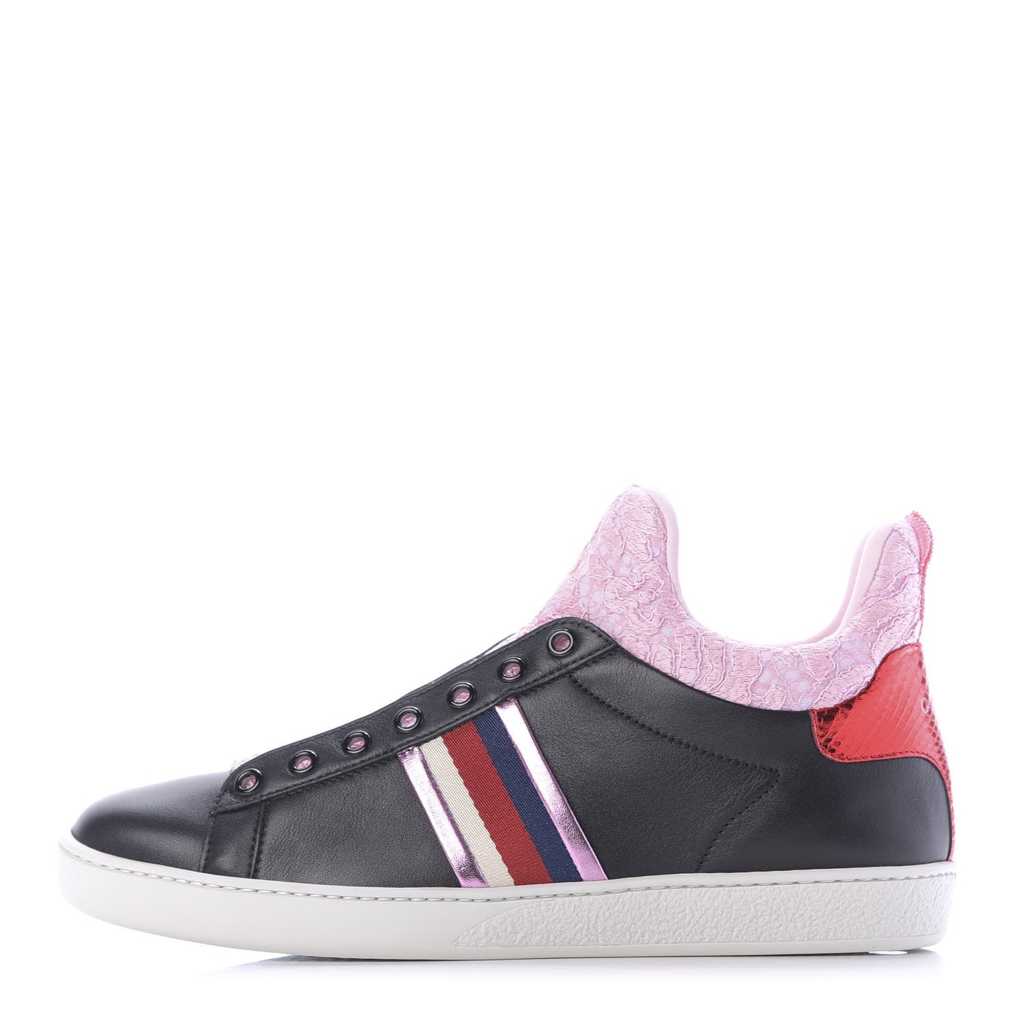 Calfskin Lace Ayers Sylvie Web Womens New Ace High Top Sneakers 39.5 Black