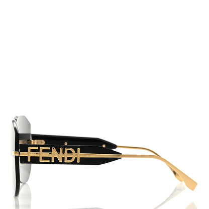 Fendi Metal Fendigraphy Shield Sunglasses FE40067U Black 3 of 7