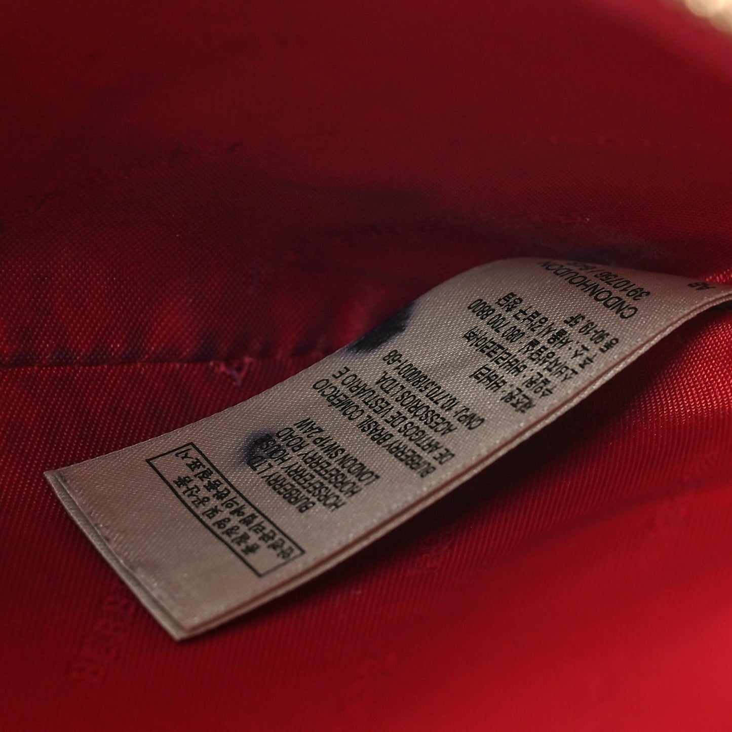 Haymarket Check Small Peyton Crossbody Clutch Bag Military Red