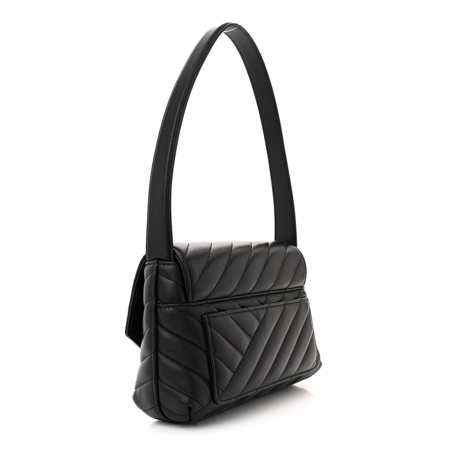 Nappa Quilted DG Lop Shoulder Bag Black