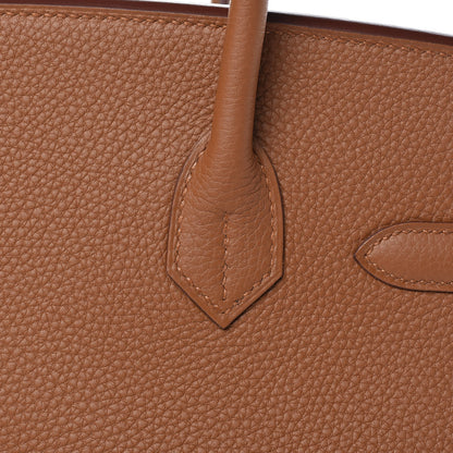 Hermes Togo Swift Officier Birkin 30 Gold Ambre 18 of 33