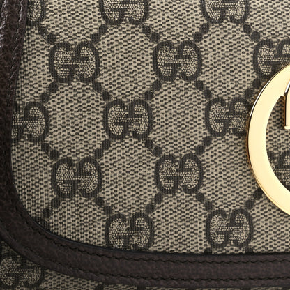 Gucci GG Supreme Monogram Textured Dollar Calfskin Blondie Continental Chain Wallet Beige Ebony New Acero 11 of 14