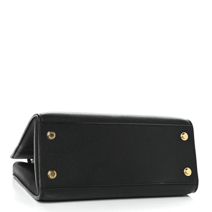 Louis Vuitton Calfskin City Steamer MM Black 3 of 16