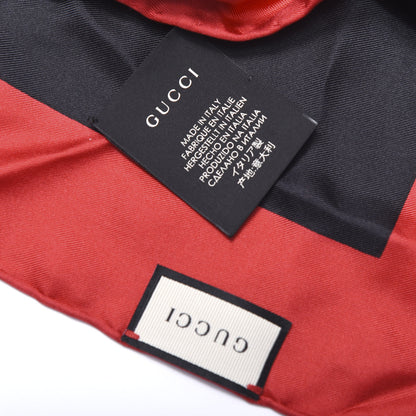 Gucci Silk Gucci Multiworld Square Scarf Black Multicolor 5 of 5